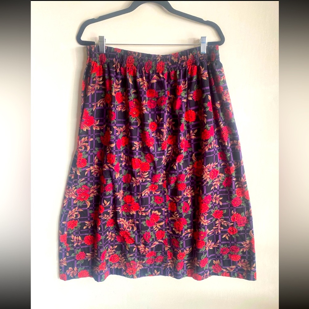 Vintage Separate Issue Skirt Size 14 Floral Print Country Cowgirl Artsy Romance